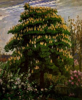 Frantisek Kupka : The chestnut tree in blossom